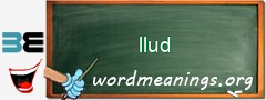 WordMeaning blackboard for llud
